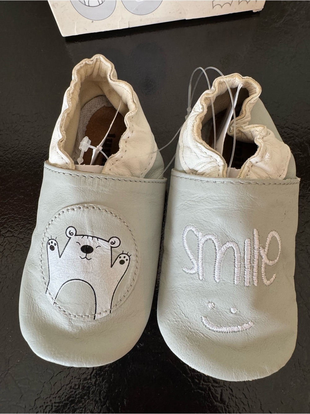 Lupilu Pure Collection Baby LEATHER CRIB SHOES NWT US sz 5/5.5, EUR sz 20/21